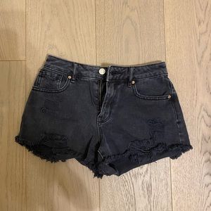 pacsun black high rise festival shorts